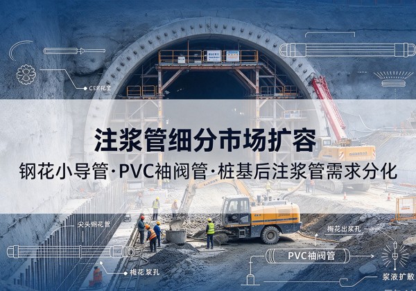 汤旺注浆管细分市场扩容，隧道钢花小导管、PVC 袖阀管、桩基后注浆管需求分化
